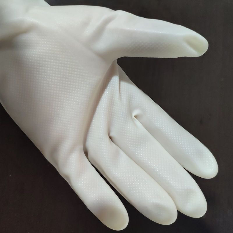 长32宽11加厚高弹白色丁腈手套