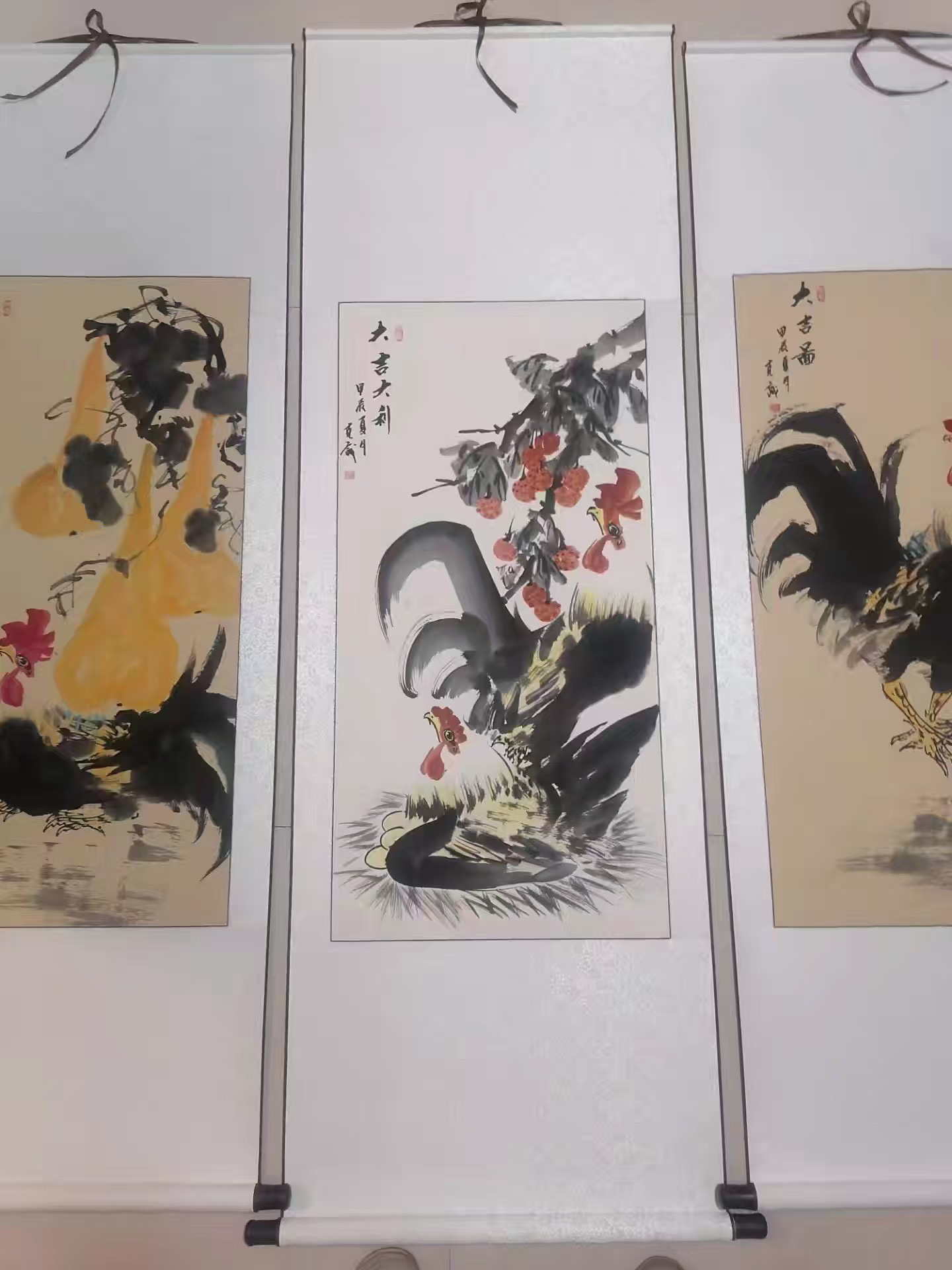 宣纸-三尺装裱图，现画作品（不含装裱）