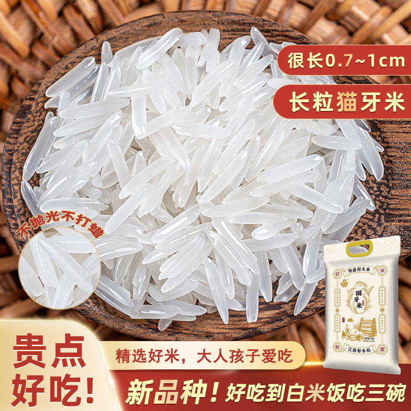 [长粒品种]尊品猫牙米 25年新米生态梯田米产地直发5公斤软糯香甜