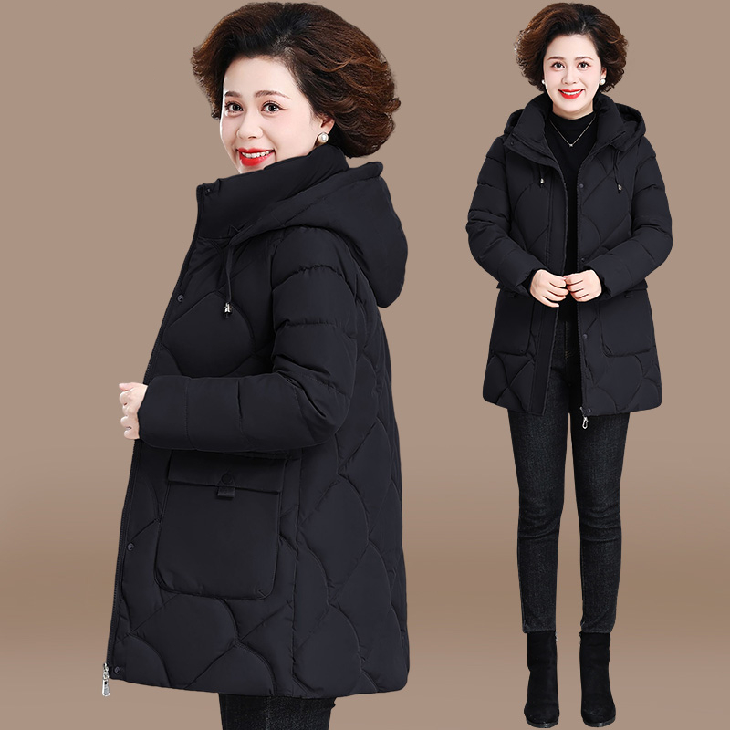 中老年棉服女宽松冬装外套2023新款洋气中年秋冬棉衣加厚大码棉袄