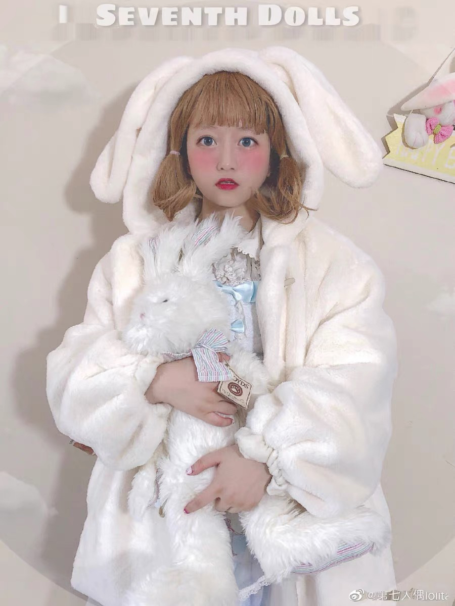 【兔与猫】现货秒发 外套原创正品jk秋冬季lolita厚毛绒暖连帽