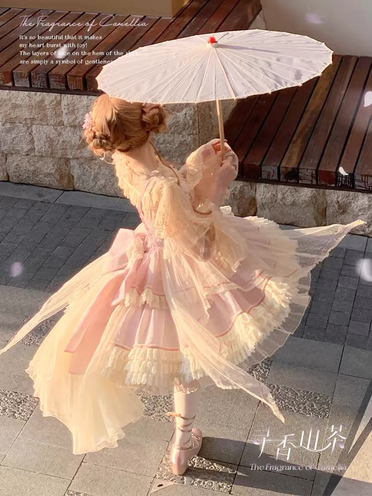 【寻香山茶jsk】现货秒发 原创lolita中华甜美优雅连衣裙洛丽塔洋装