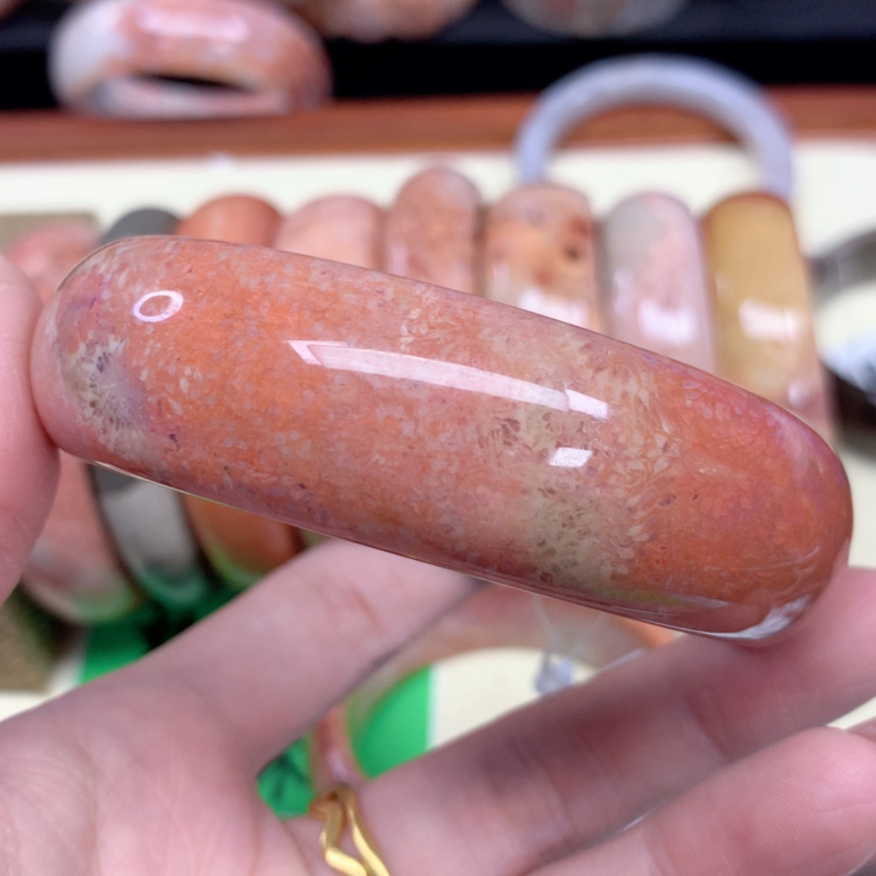 【闪购商品】硅化珊瑚（珊瑚玉）手链未镶嵌用****3370