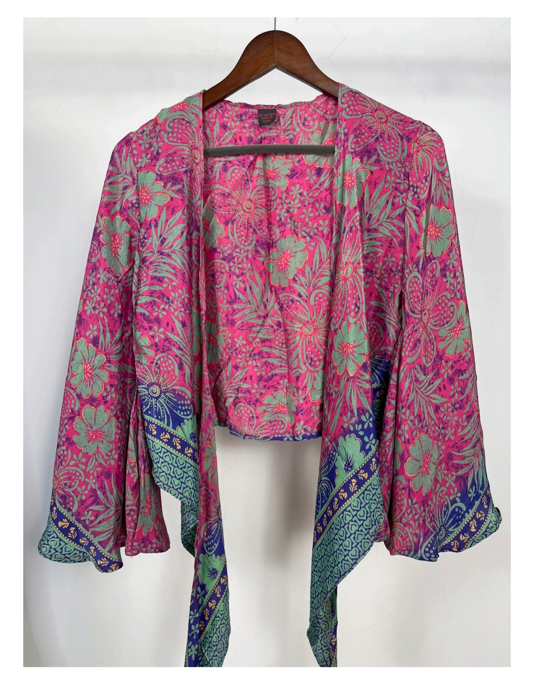 尼泊尔印度植物丝异域风情上衣印花