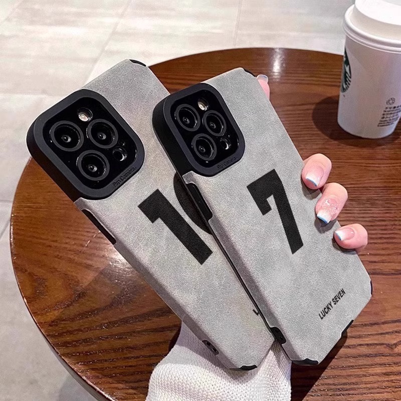 新款苹果15promax幸运数字13pro翻毛皮12保护套iPhone14pro手机壳