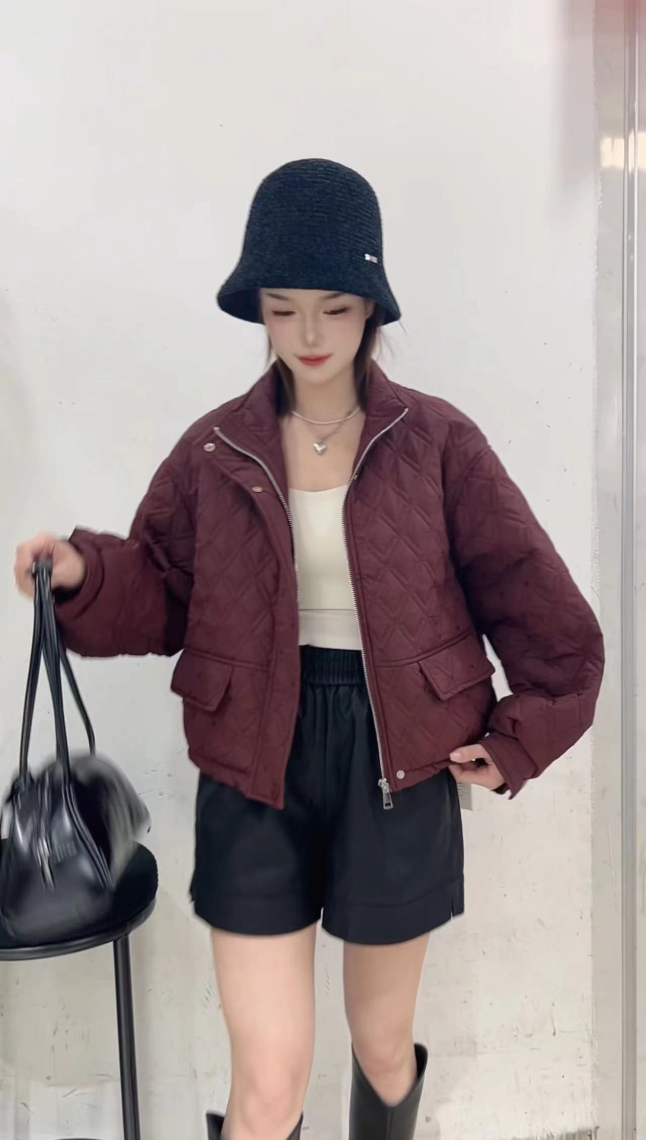 秋冬季新款加棉休闲外套减龄时尚宽松版