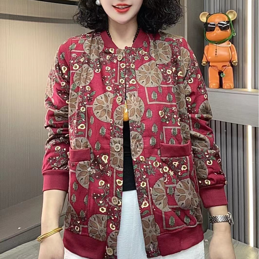 （阿宝推荐）秋冬款时尚洋气棒球服外套加绒加厚一体绒