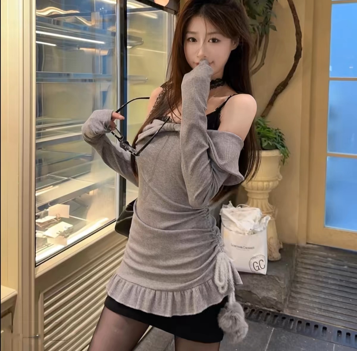 孤品）千金风纯欲小香风小众显瘦时尚系列NO退N换套装连衣裙