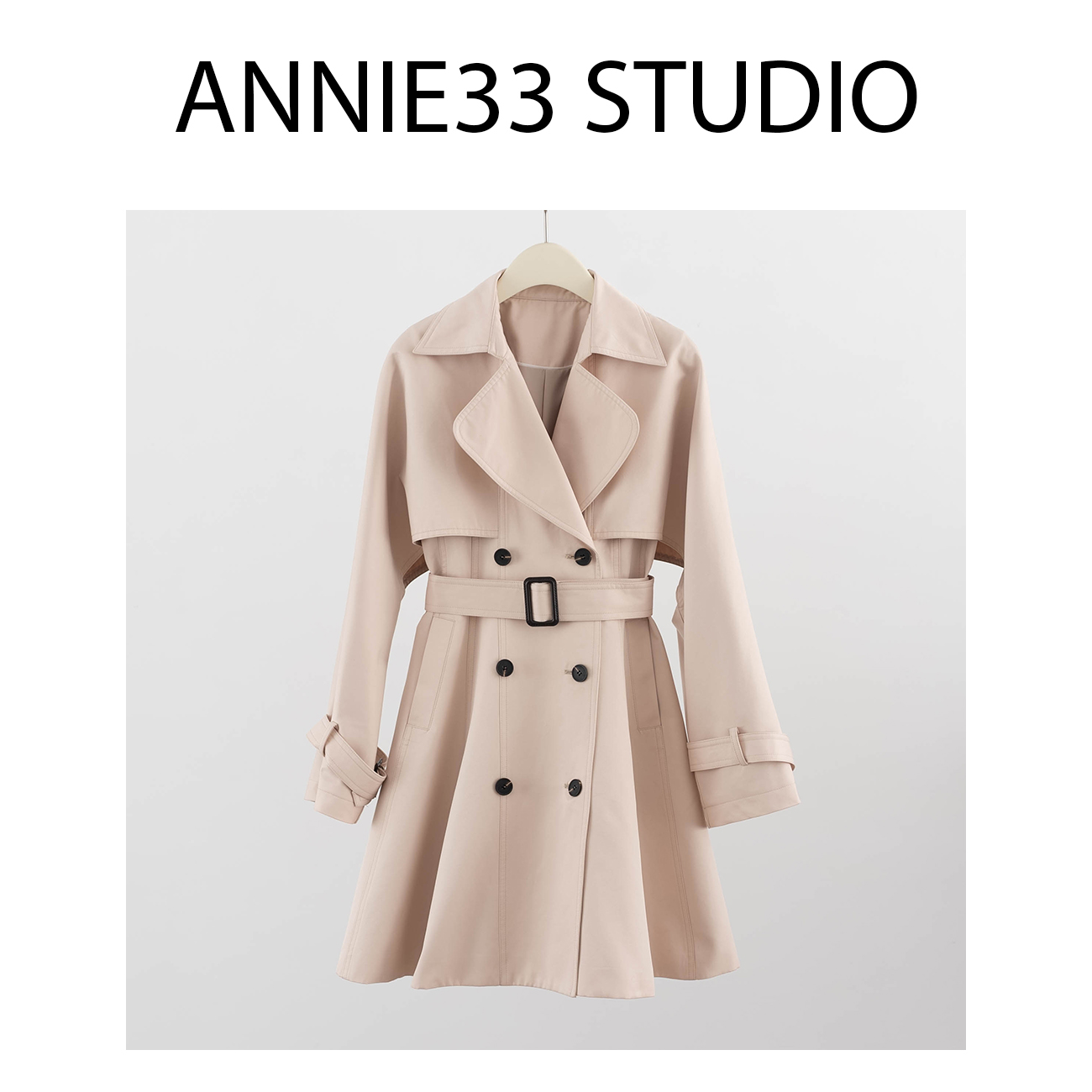 ^3宝^【经典风衣外套】中长款百搭气质风衣外套c115