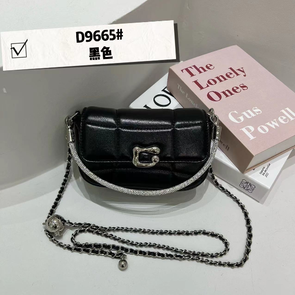 【Z0E】ZT-D9665-黑色女士轻奢时尚复古气质小众腋下单肩斜跨包