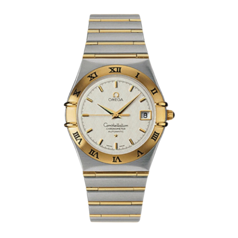 99新 Omega/欧米茄 星座系列间金机械腕表经典设计表径35.5mm