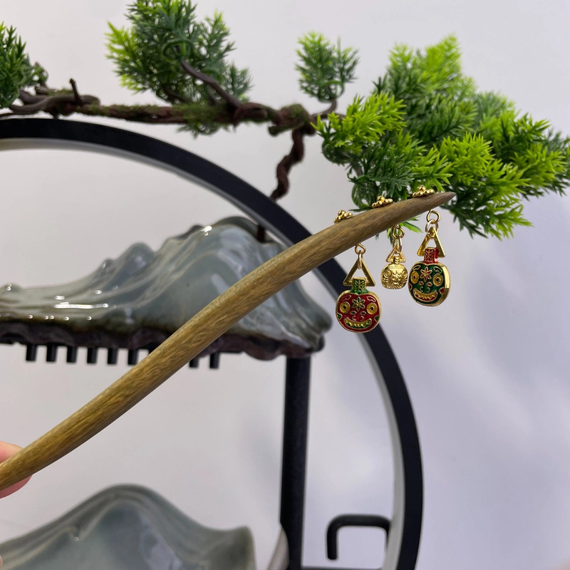 炑歌X86吉祥三宝18公分簪子发簪盘发簪发簪子百搭