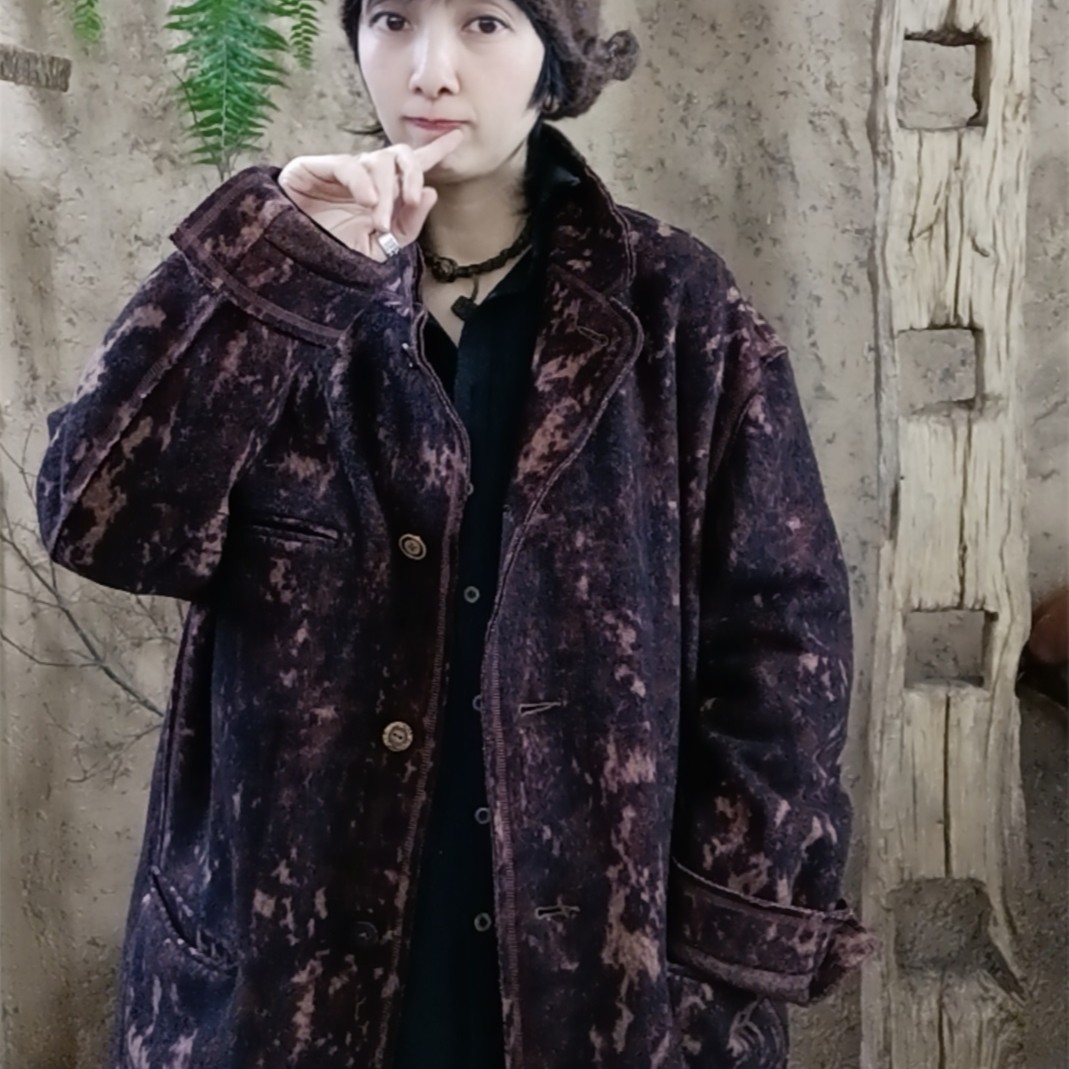 深深一刻 左岸迷香 休闲加厚 宽松 外套 Z22FW8030  7折款