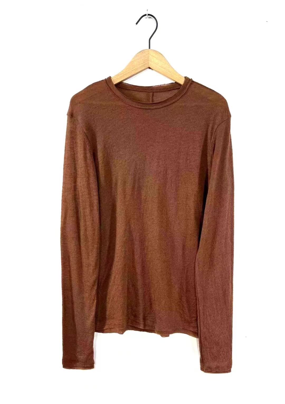 深深一刻左岸迷香百搭休闲圆领T恤秋冬半高领打底衫Z23FW4008