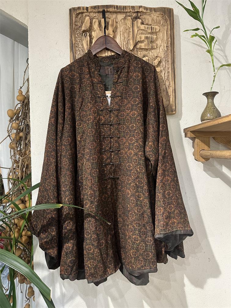 深深一刻 左岸迷香 休闲复古 宽松 时尚文艺短外套 Z23FW5018