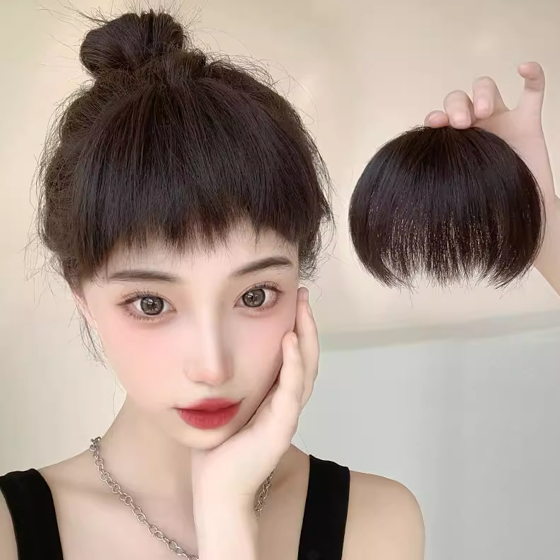 假刘海发片额头空气刘海片贴头发刘海狗啃刘海假发女真发自然前额