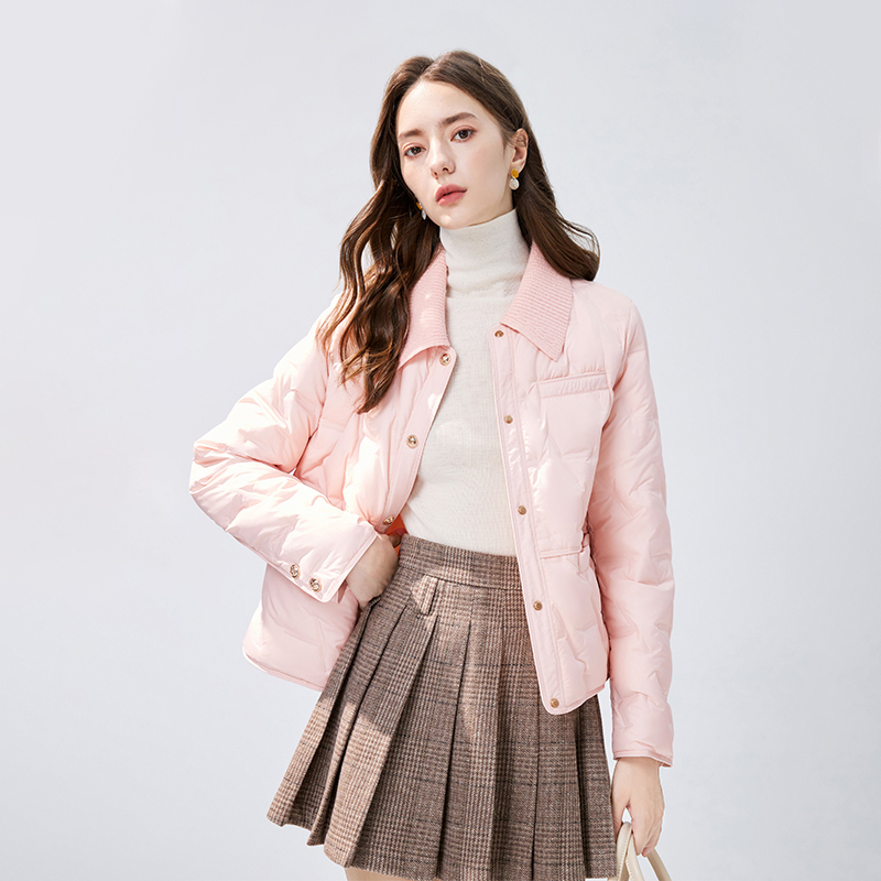 秋水伊人简约通勤短款羽绒服女款冬装2025新款出片衣服