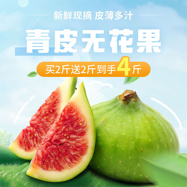 【顺丰空运买2斤送2斤】威海无花果现摘老树青皮无花果应季新鲜水果