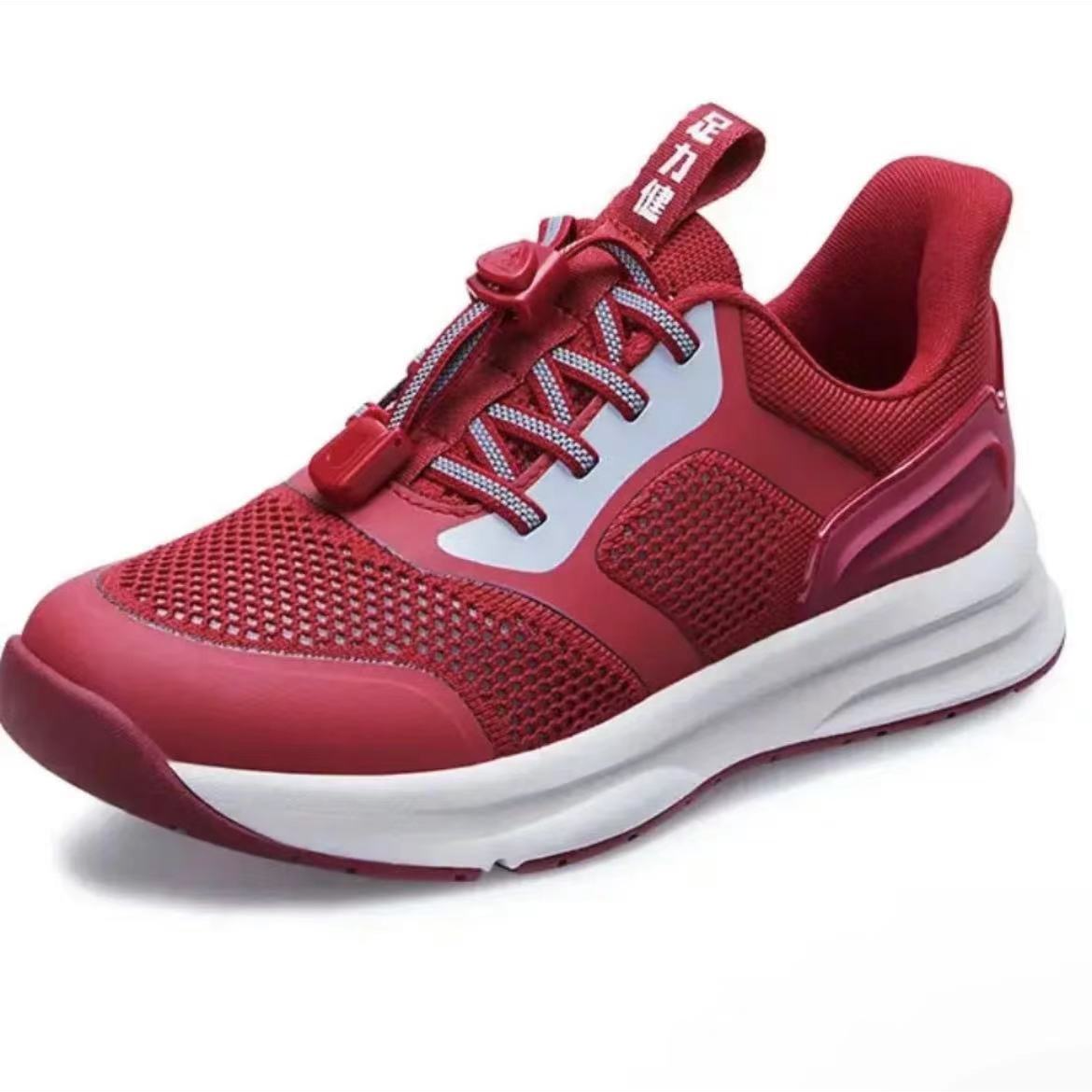 足力健夏凉健步鞋中老年女款舒适透气软底网面轻便夏季防滑老人鞋