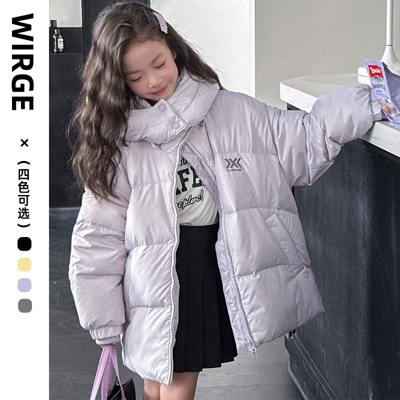 韦氏25年新品儿童羽绒服冬季保暖中长款休闲羽绒服秋冬加厚宽松
