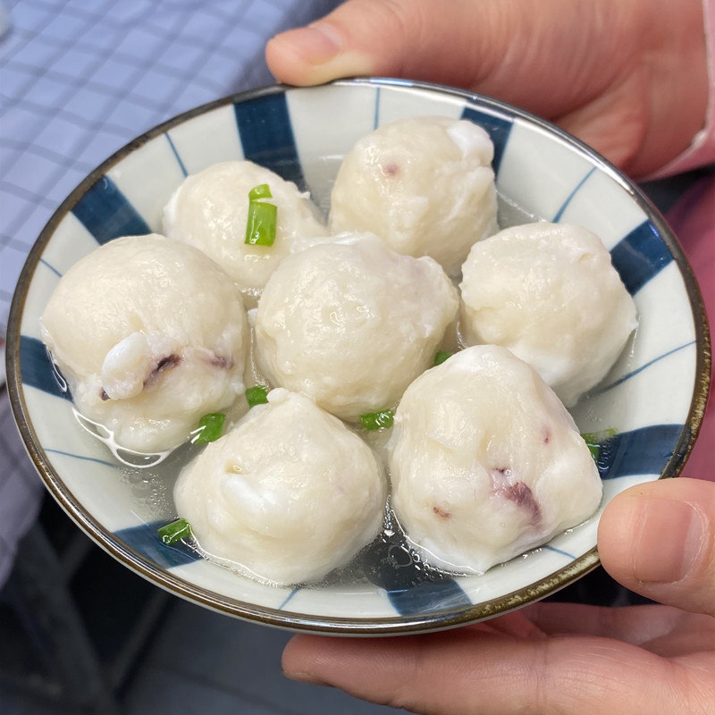 福建特产小吃福州纯手工墨鱼丸花枝丸500克墨斗丸火锅食材丸子