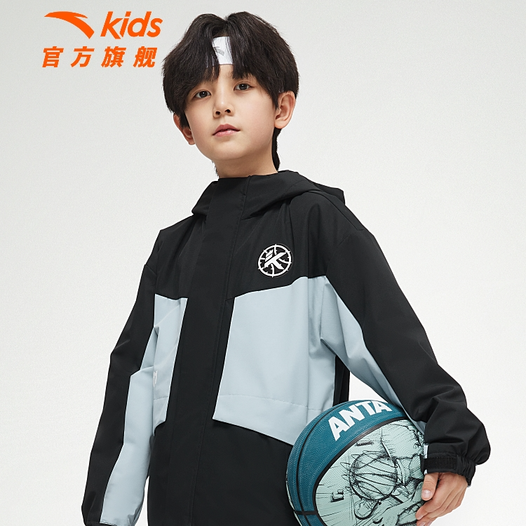 【KT】24年春季新款丝光绒运动上衣男童篮球系列冲锋衣352411641