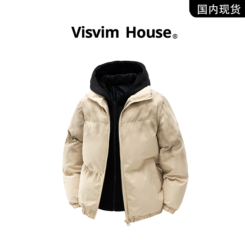 【品牌现货撤柜清仓】VISVIM HOUSE冬季新款加厚假两件棉衣外套男士