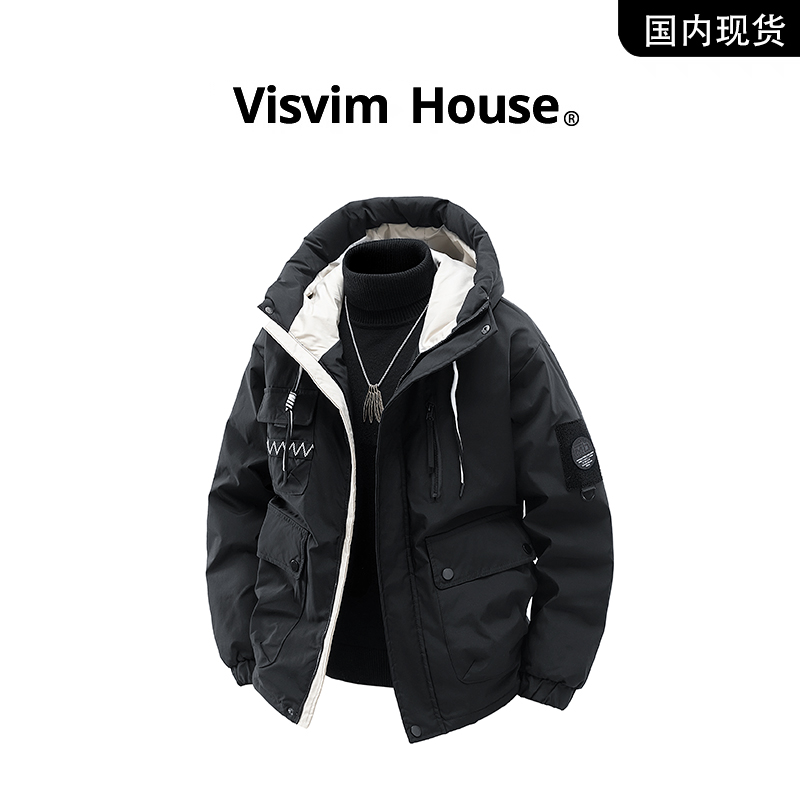 【品牌现货撤柜清仓】VISVIM HOUSE冬季新款连帽保暖男士羽绒服