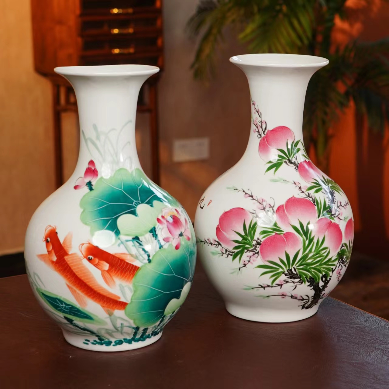 景德镇手工粉彩花瓶【混搭】