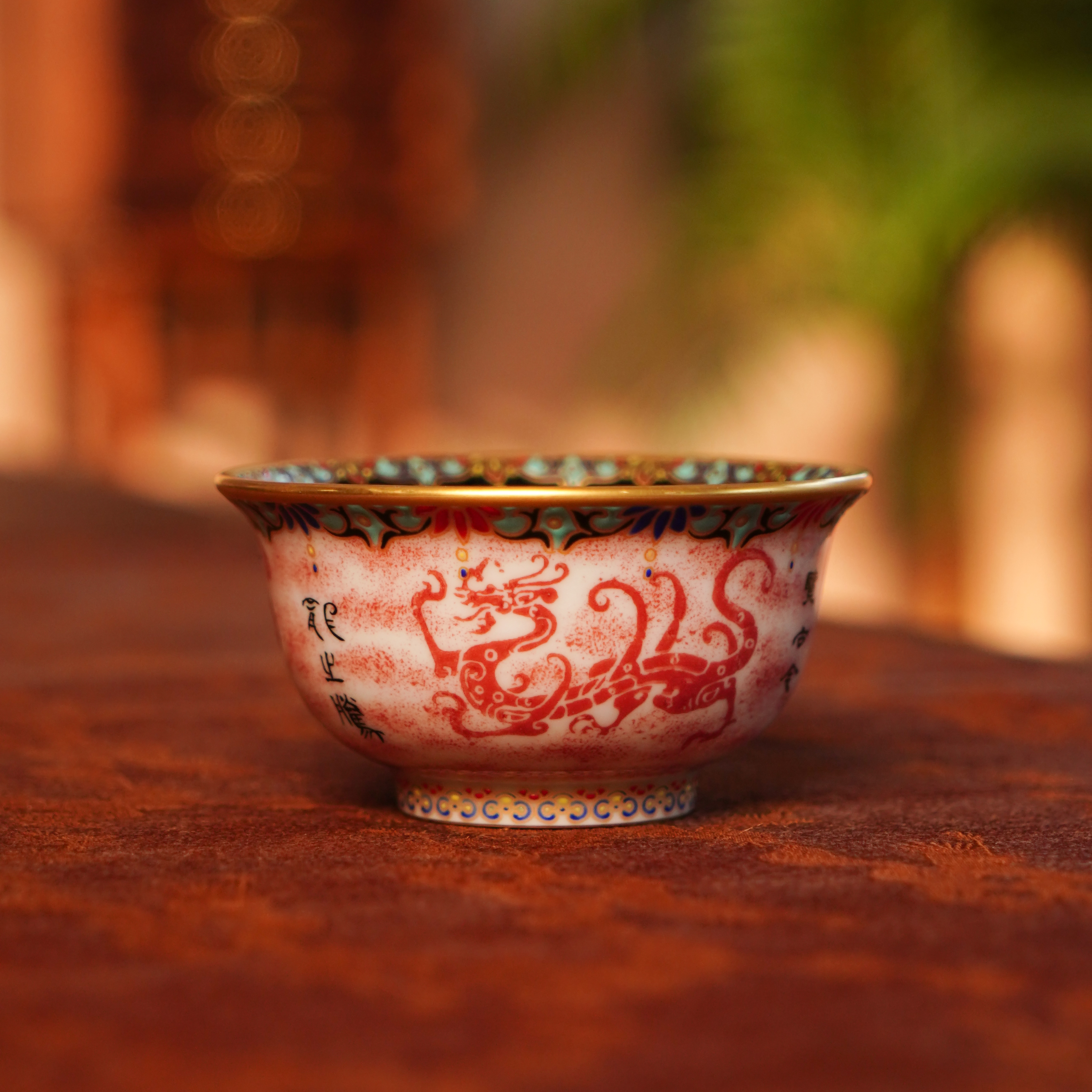正德严选  拓片压手杯  茶具茶杯纯手绘手工陶瓷  YQ2604