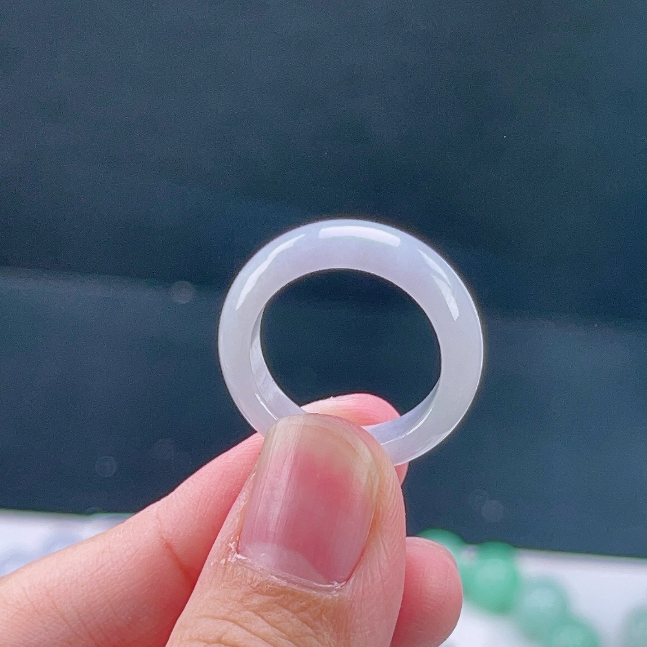 正品缅甸天然翡翠浅紫玉戒指内径17/6/3女款环戒精美素款甜美时尚