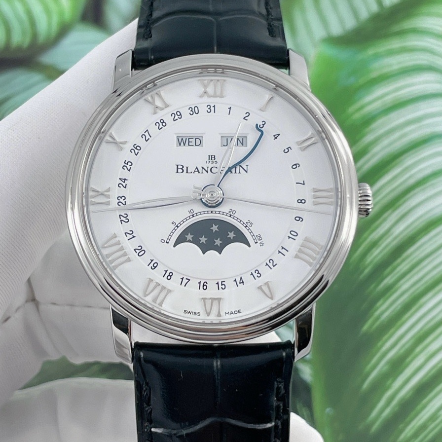 99新 Blancpain  宝珀Villeret 6654 1127 55B 40mm 22年全套
