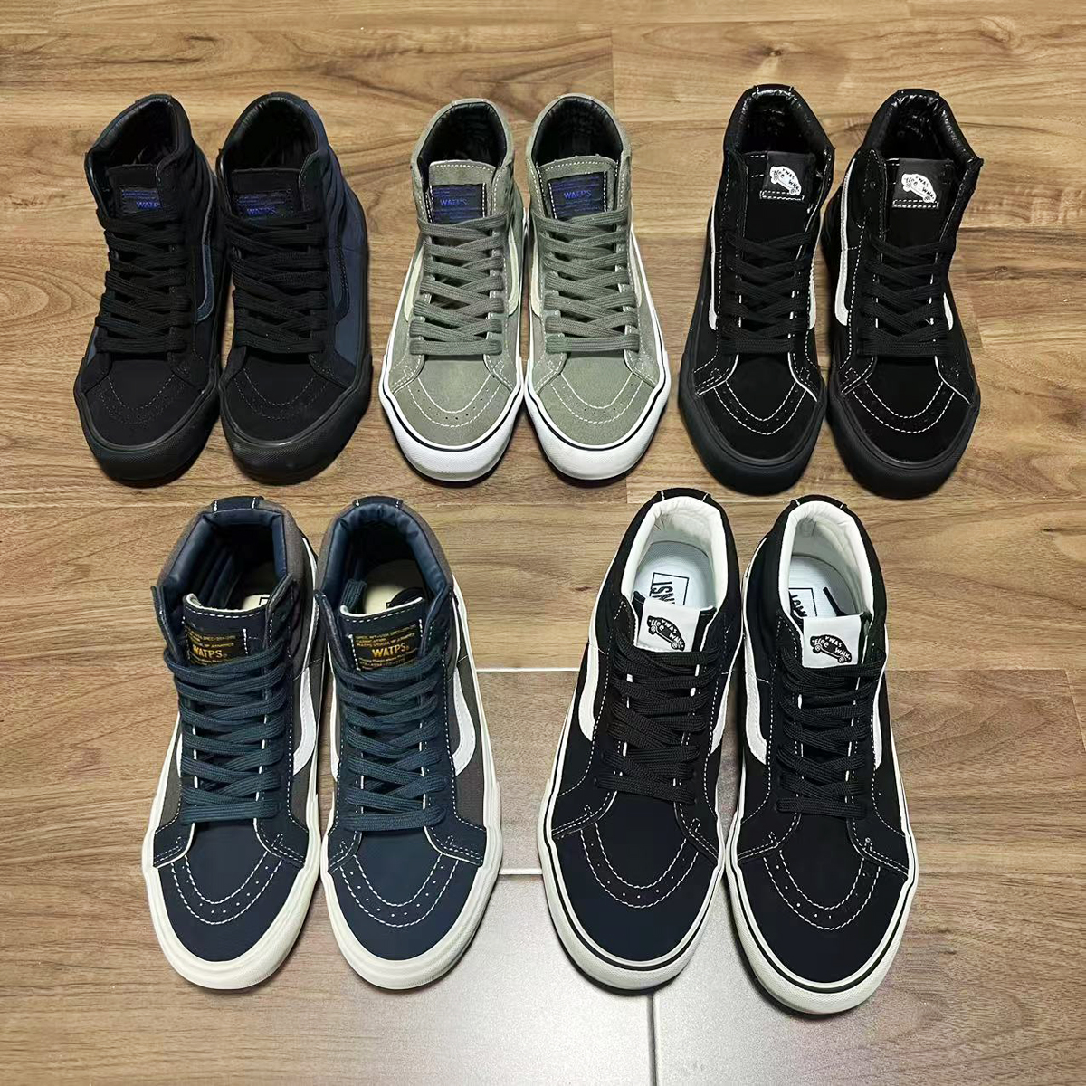 【中高帮】【自主品牌平替】高品质黑白色藏蓝色全黑色休闲板鞋帆布鞋