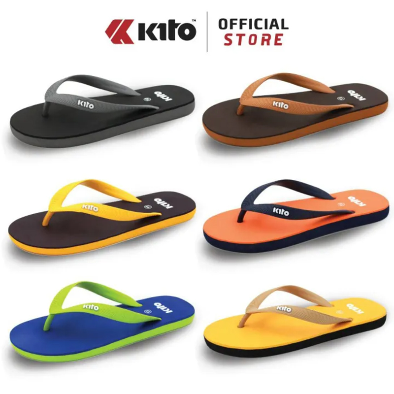 KITO泰国人字拖鞋轻柔防滑防水男女情侣潮夏外穿软底夹脚沙滩ins