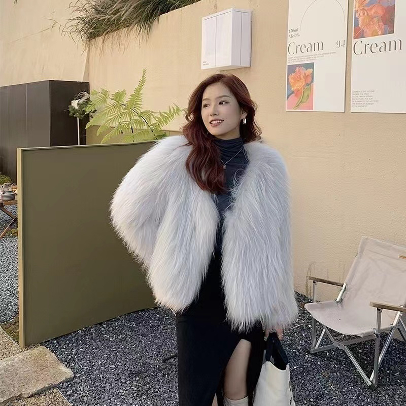 精品时尚貉毛双面编织外套身长70加密加厚直播间为准，私拍不发货）