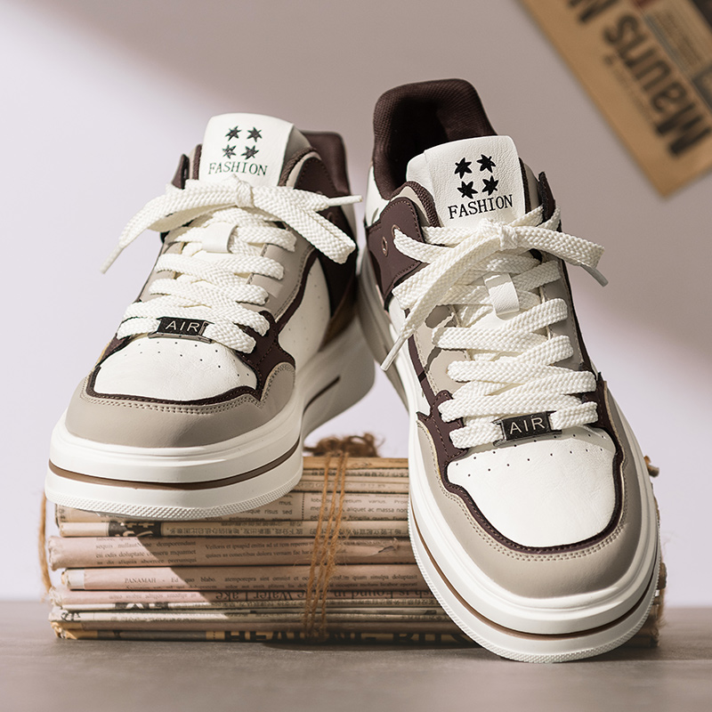 鸿星尔克领跑男鞋2024新款秋季运动休闲高帮板鞋百搭中帮小白鞋