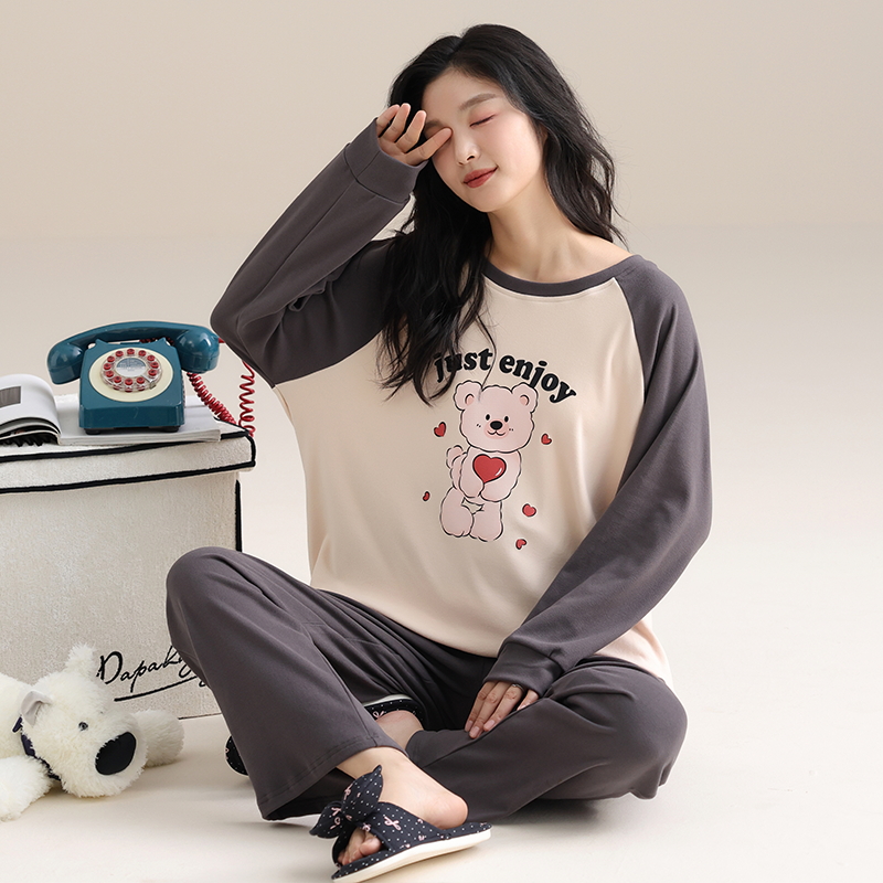 【多款可选】德绒保暖长袖女士家居服套装冬季新款睡衣女外穿