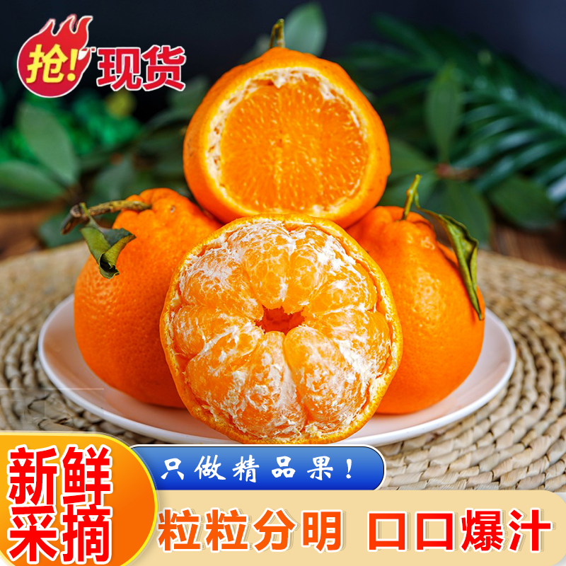 【福利】春见耙耙柑现摘现发丑橘5/8斤无籽皮薄肉厚新鲜水果大拇指