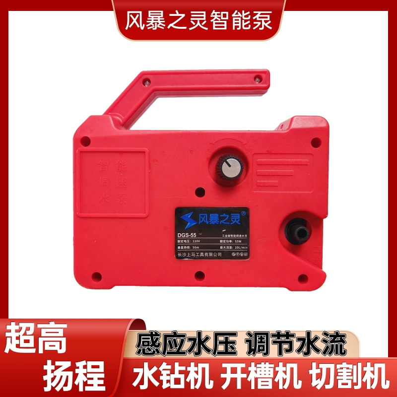 风暴之灵智能水泵高扬程大流量水钻机开槽机切割机浇灌微型自吸泵