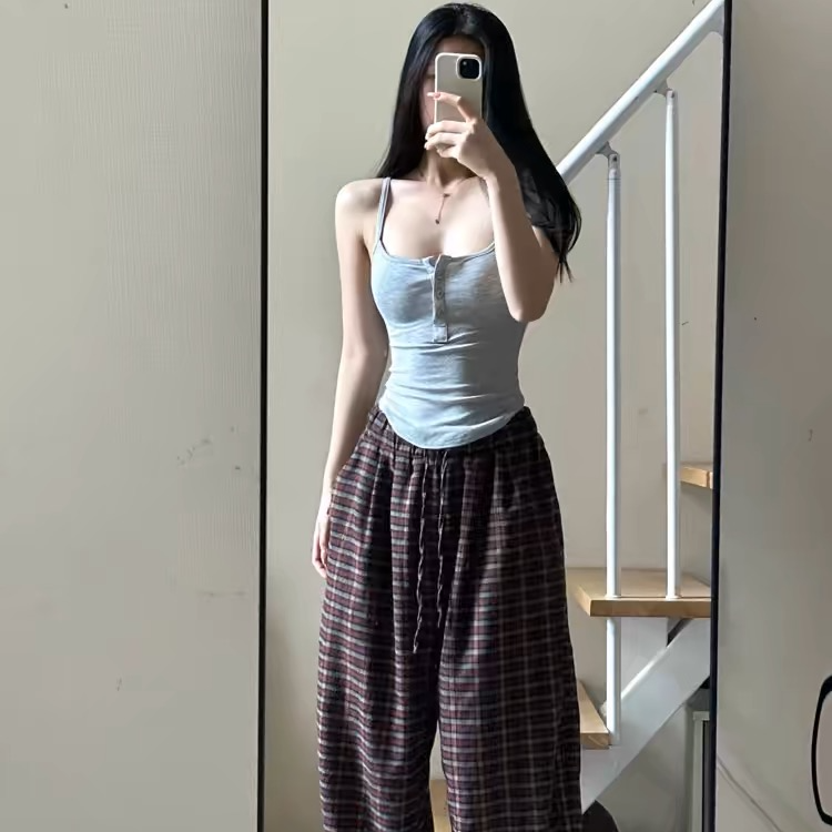 【妮子专属】吊带背心套装时尚休闲百搭夏季外穿修身设计