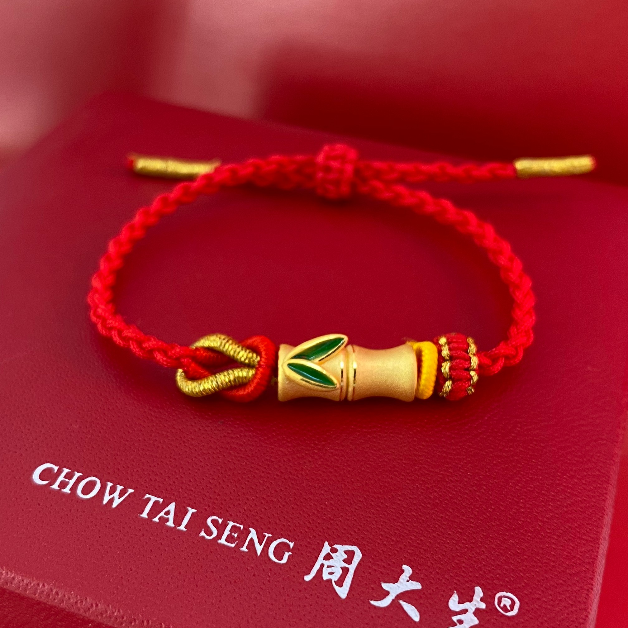 Chow Tai Seng/周大生周大生竹节转运珠编绳货串珠定制