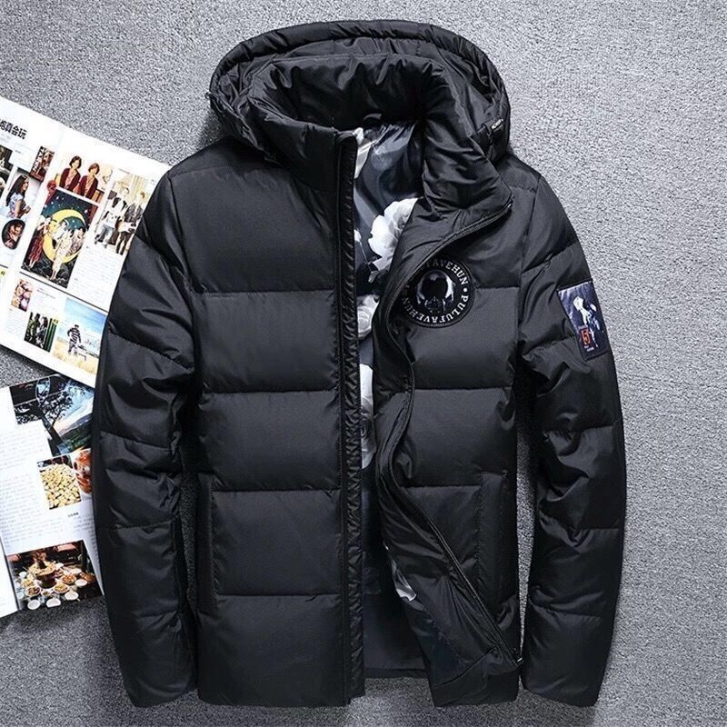 羽绒服男士短款2023年冬季新款加厚韩版潮流中青年白鸭绒男装外款