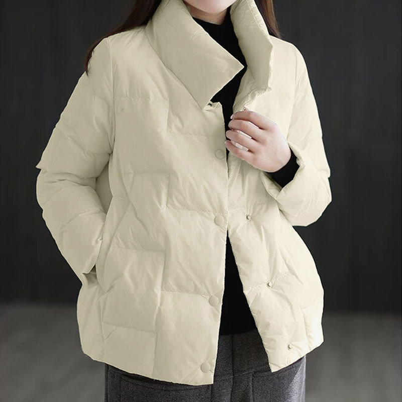 新款羽绒服女潮秋冬2023新款韩版宽松立领羽绒服女短款小羽款款