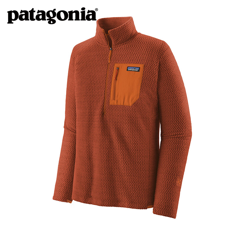 【官方正品】Patagonia/巴塔哥尼亚男士R1Air保暖抓绒半拉链 40245