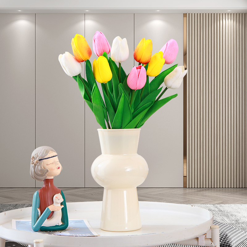 仿真花郁金香ins风客厅餐桌摆件假花装饰干花束拍照花朵拍摄道具