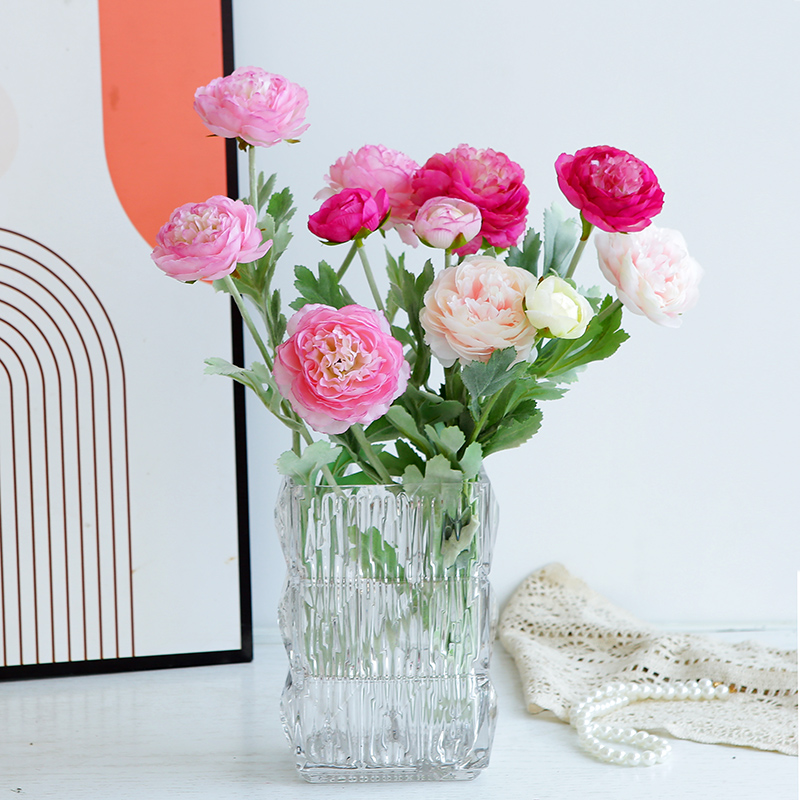 露莲仿真花假花花束客厅餐桌花艺摆件洋牡丹装饰桌面插花
