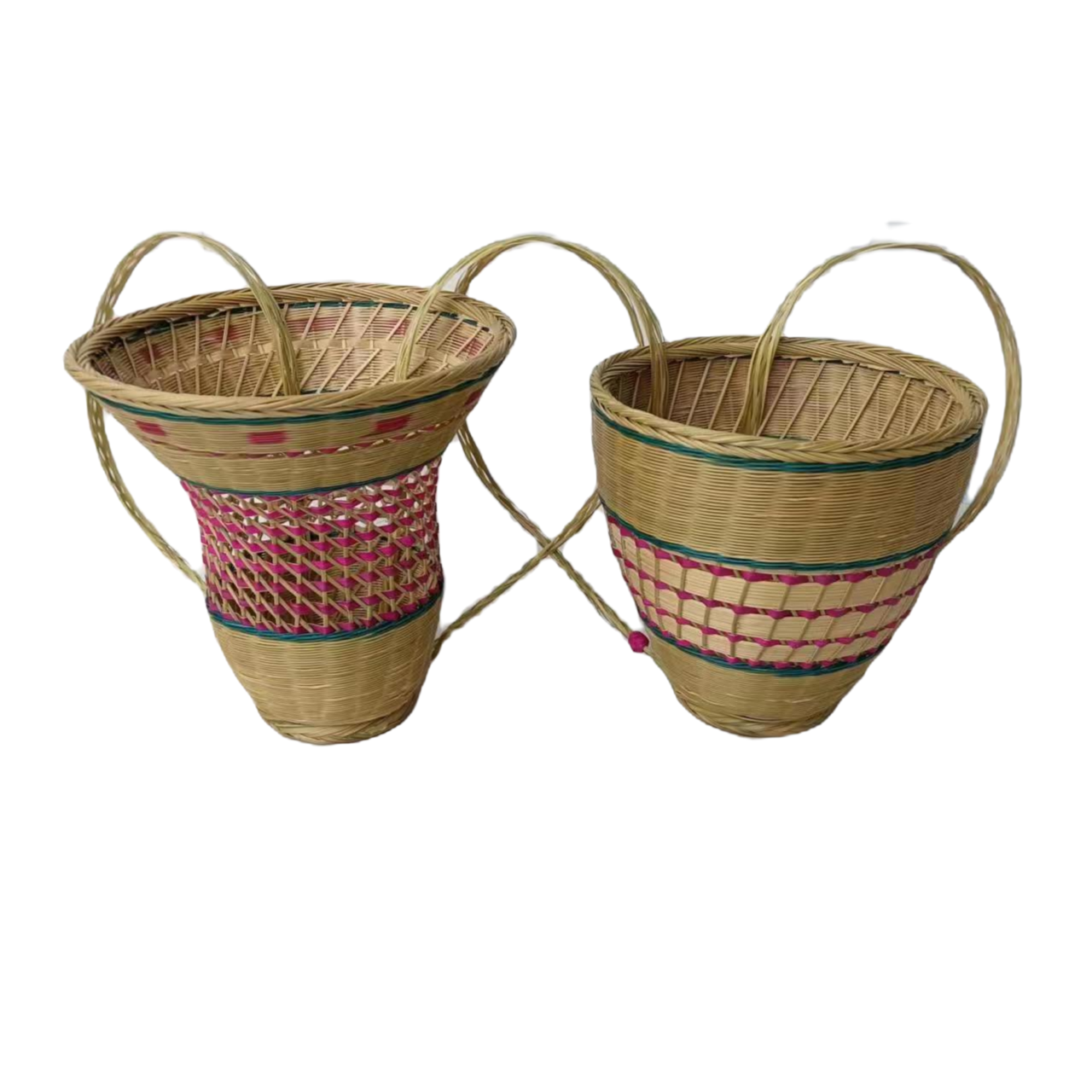 非遗手工竹编小孩背篓田园风背包儿童玩具创意装饰品