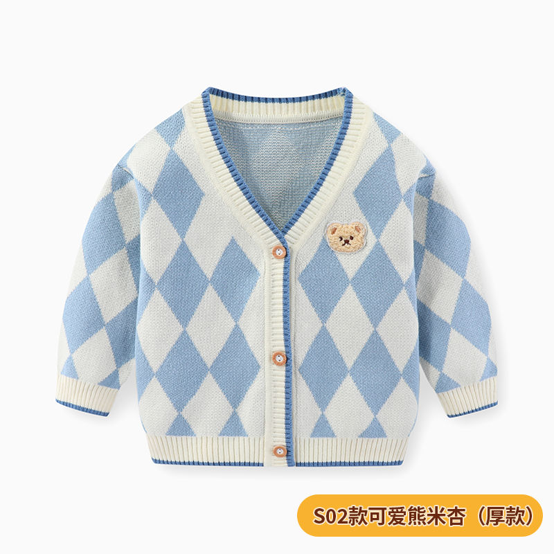 儿童森系外穿针织衫毛衣厚款秋冬季保暖外穿可爱洋气