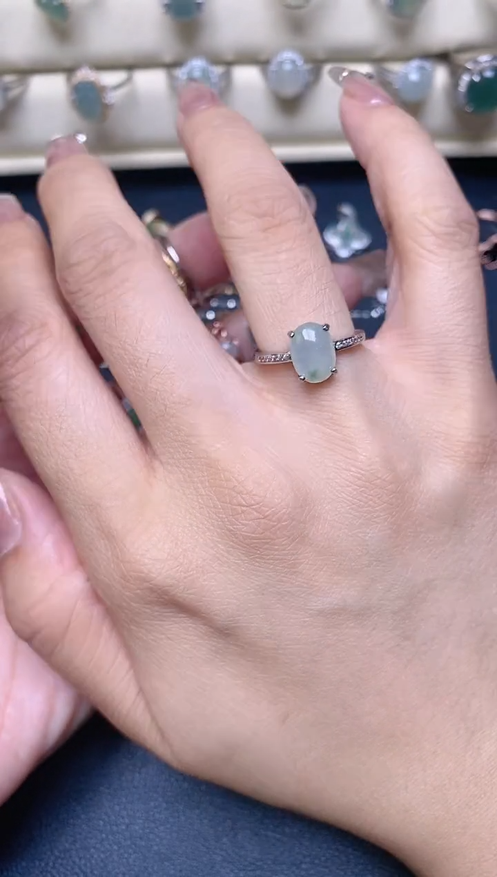 【闪购商品】翡翠戒指银S925镶嵌XX多样性发一