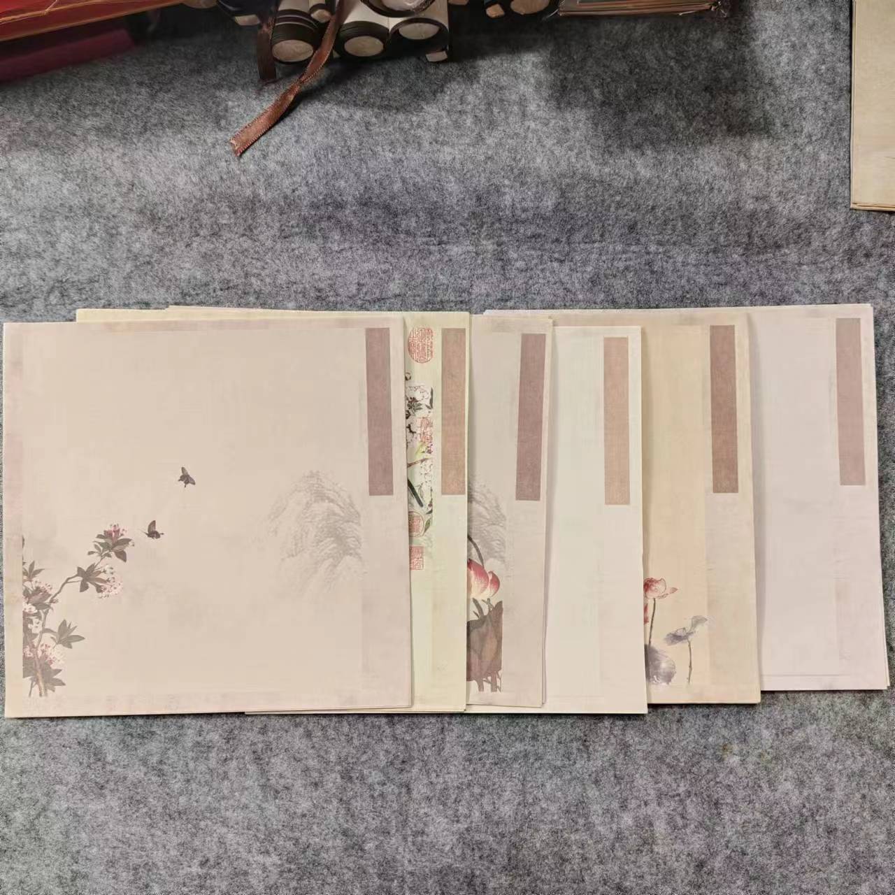 【宫燕直播间】复古小斗方30张6种图案每种5张23*23cm